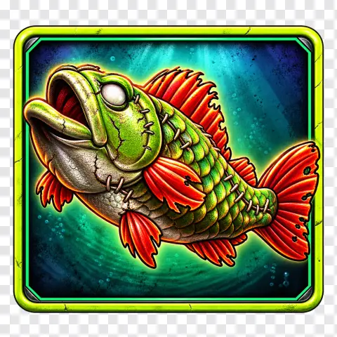 Big Bass Halloween II – Zombie Bass Slot Symbol PNG