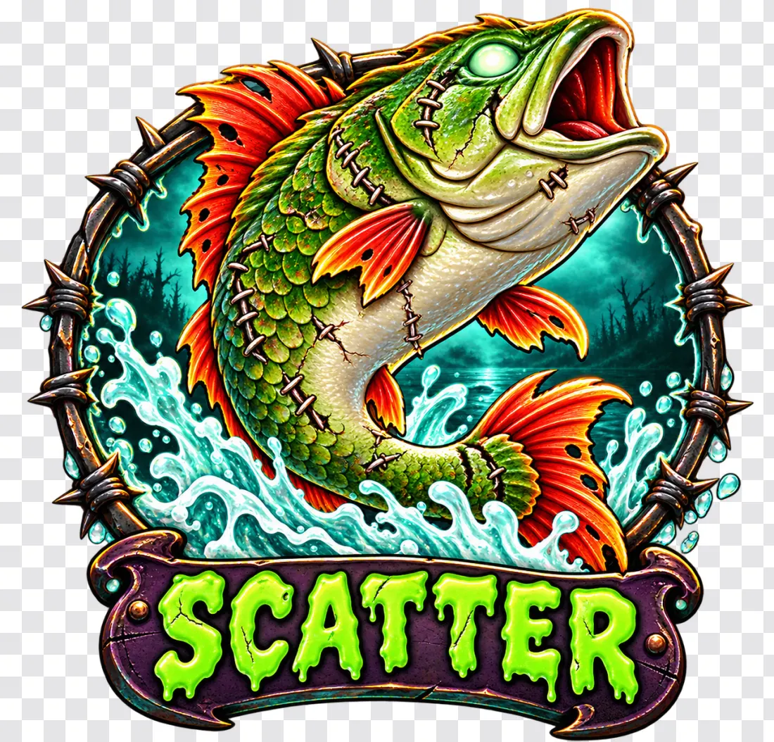 Big Bass Halloween II – Zombie Fish Scatter Slot Symbol PNG