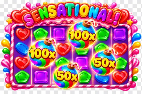 Sweet Bonanza Sensational Win Multiplier Board PNG