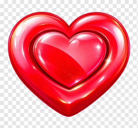 Sweet Bonanza Glossy Red Candy Heart PNG