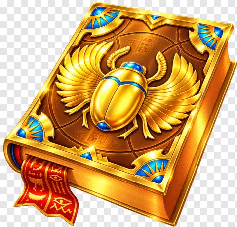 Book of Dead Golden Scarab Book Symbol PNG