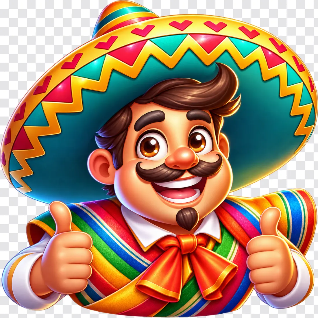 Smiling Sombrero Mascot – Book of Pinata PNG