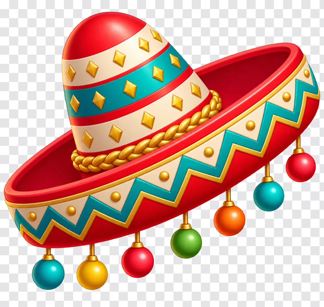 Mexican Sombrero Casino Slot Symbol PNG