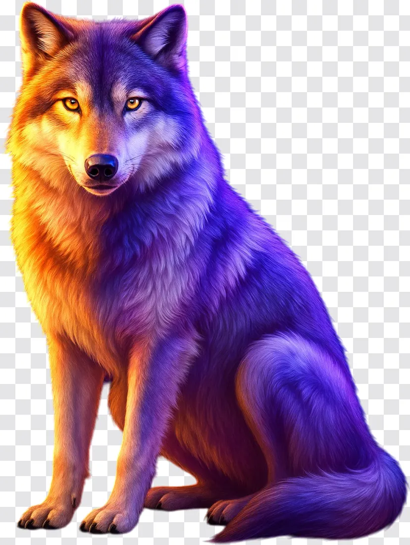 Wolf Gold Slot Game Character PNG