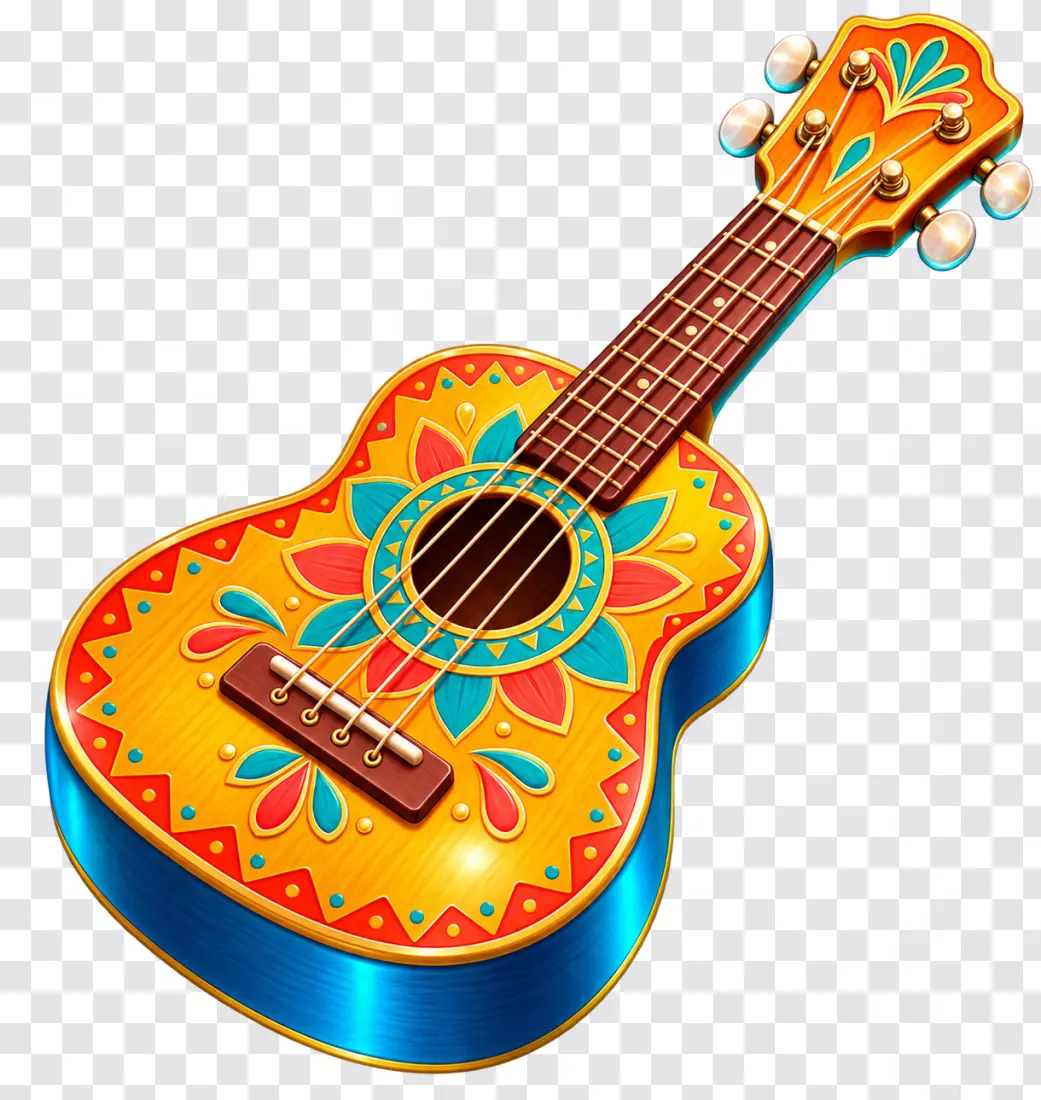 Colorful Mexican Guitar – Casino Slot Symbol PNG