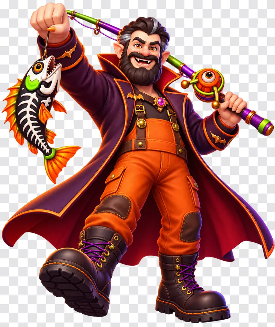 Big Bass Halloween Splash 1000 – Vampire Fisherman PNG