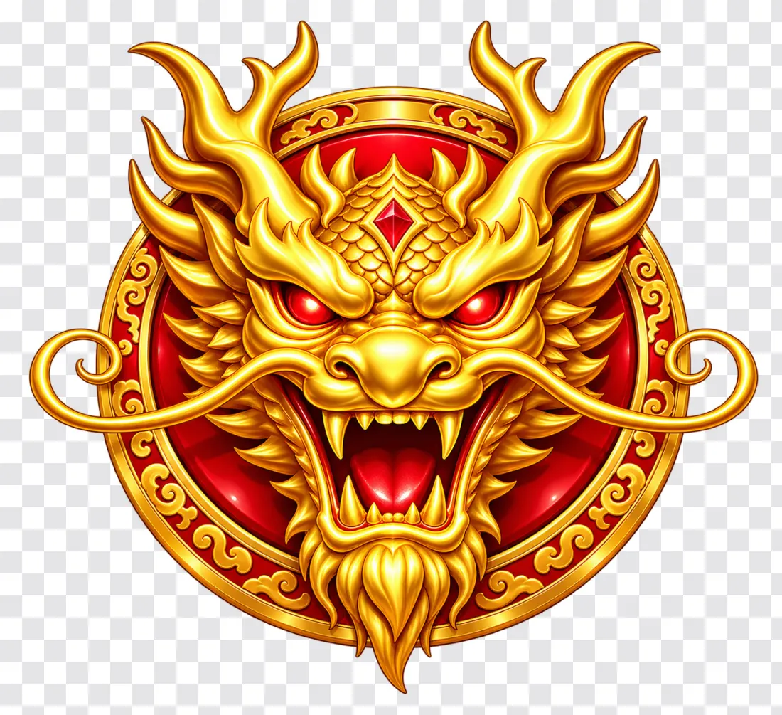 Caishen’s Cash Pots – Golden Dragon Scatter Symbol PNG