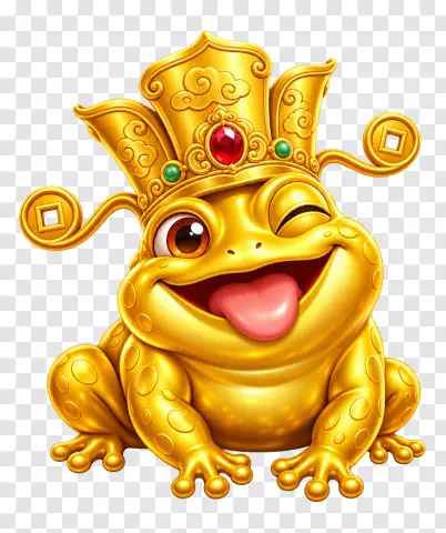 Triple Hop Pots – Winking Golden Frog Slot Character PNG